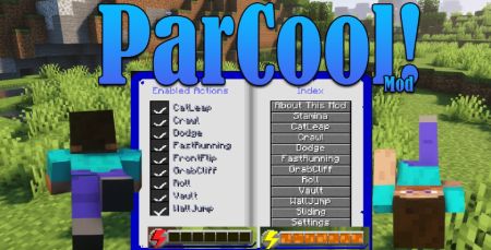 ParCool для Майнкрафт [1.20.2, 1.20.1, 1.20]