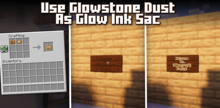 Use Glowstone Dust as Glow Ink Sacs для Майнкрафт [1.19.4, 1.19.2, 1.18.2]