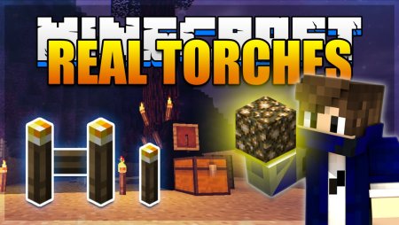 Realistic Torches для Майнкрафт [1.21, 1.20.6, 1.20.4]