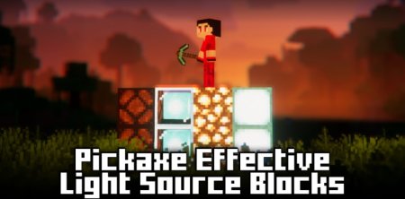 Pickaxe Effective Light Source Blocks для Майнкрафт [1.21.1, 1.21, 1.20.6]